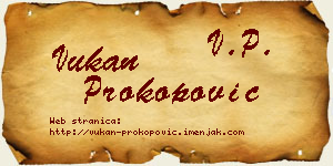 Vukan Prokopović vizit kartica